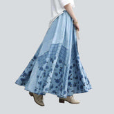 Falda vaquera azul claro bohemia
